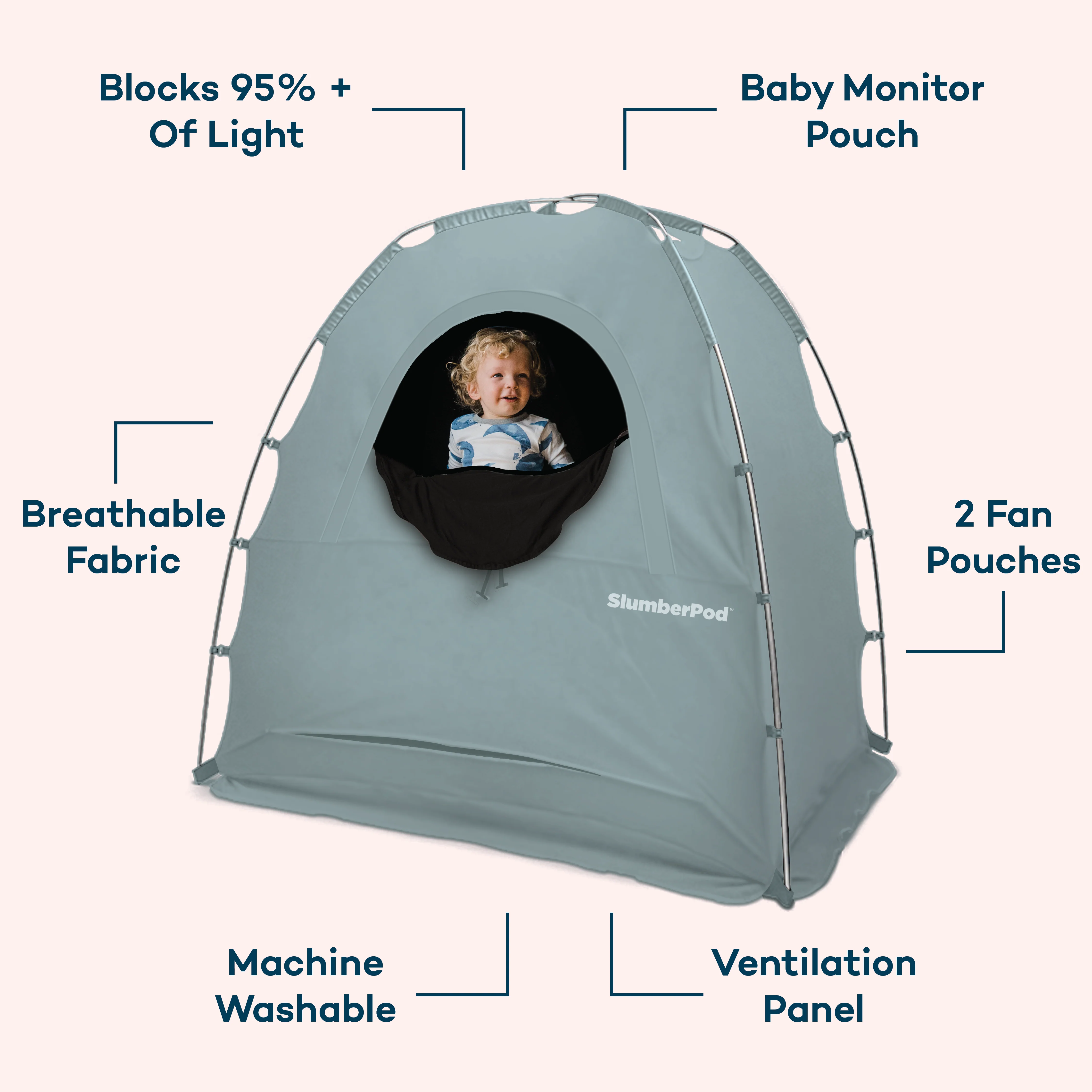 Slumberpod with Fan (Limited Edition Slate Blue) - Image 3
